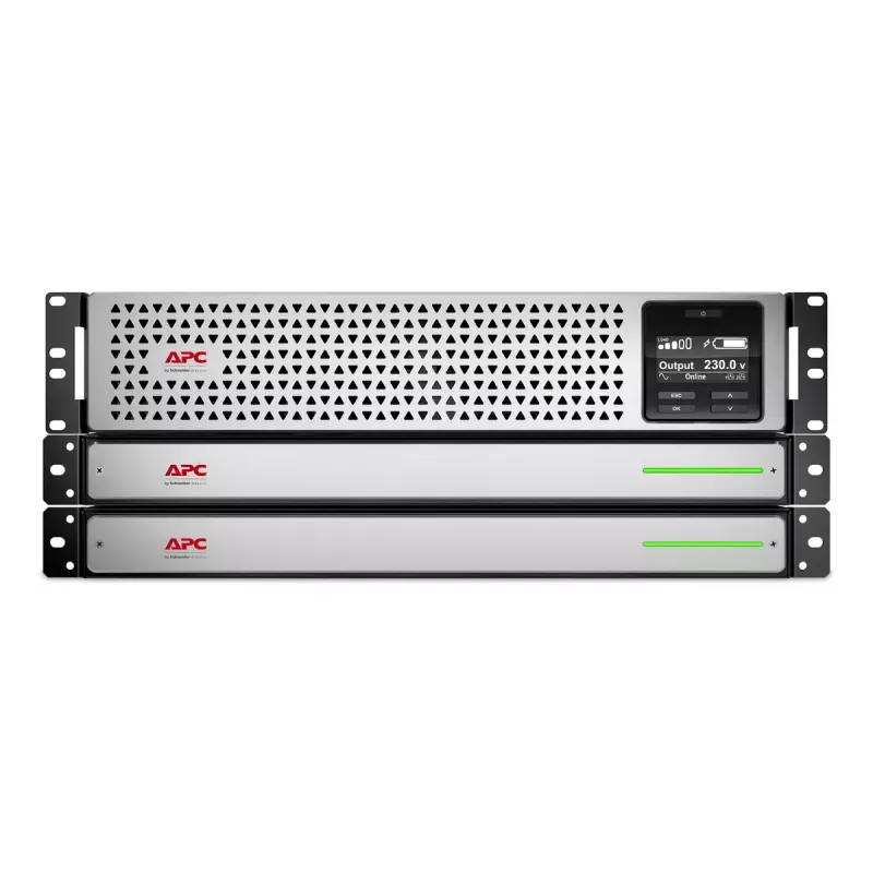 APC Smart-UPS On-Line, 1500VA, Rackmount 2U, 230V, 8x C13 IEC ligzdas, tīkla karte, ar sliežu komplektu, lietots bez Lithium-ion ārējā akumulatora