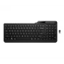 Bezvadu pilna izmēra tastatūra HP 475 — divu režīmu RF bezvadu un Bluetooth, membrānas, melna