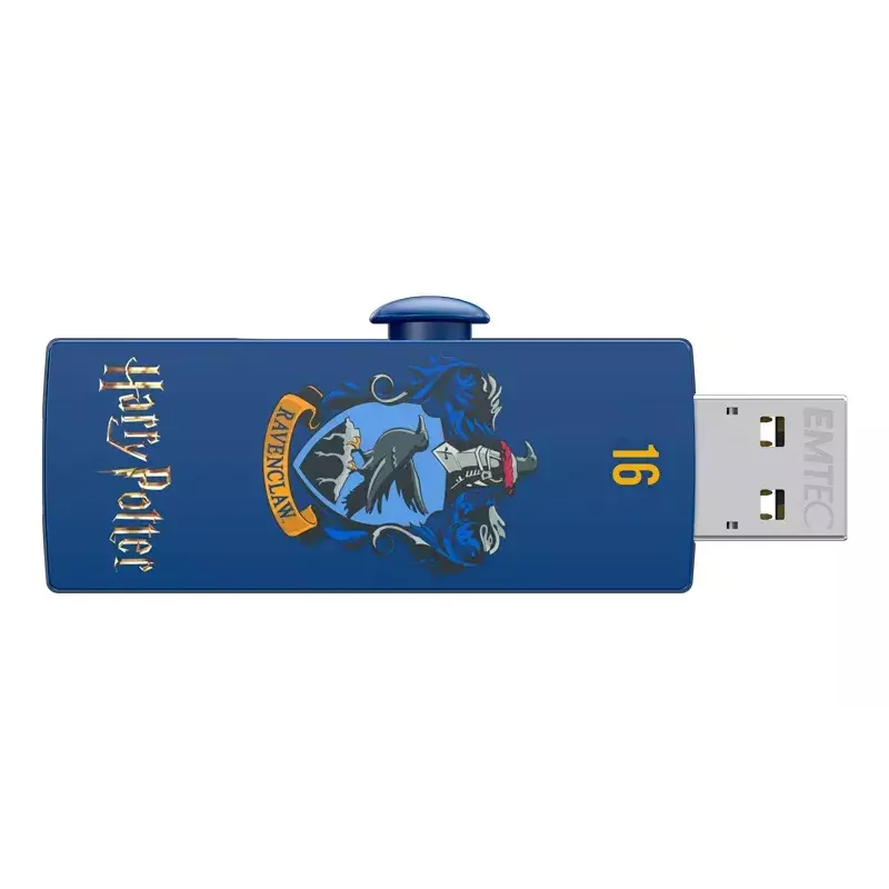 USB zibatmiņa EMTEC M730 Harry Potter 16 GB, USB Type-A 2.0, slīdkonstrukcija, zila