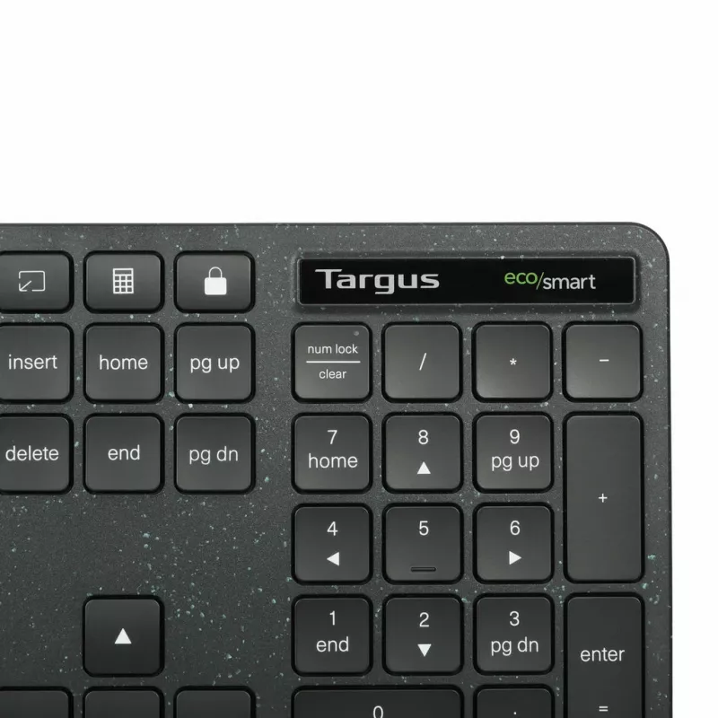 Targus EcoSmart AKB874UK tastatūra Universal USB QWERTY UK angļu Melna