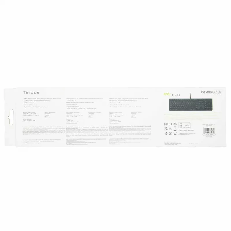 Targus EcoSmart AKB874UK tastatūra Universal USB QWERTY UK angļu Melna