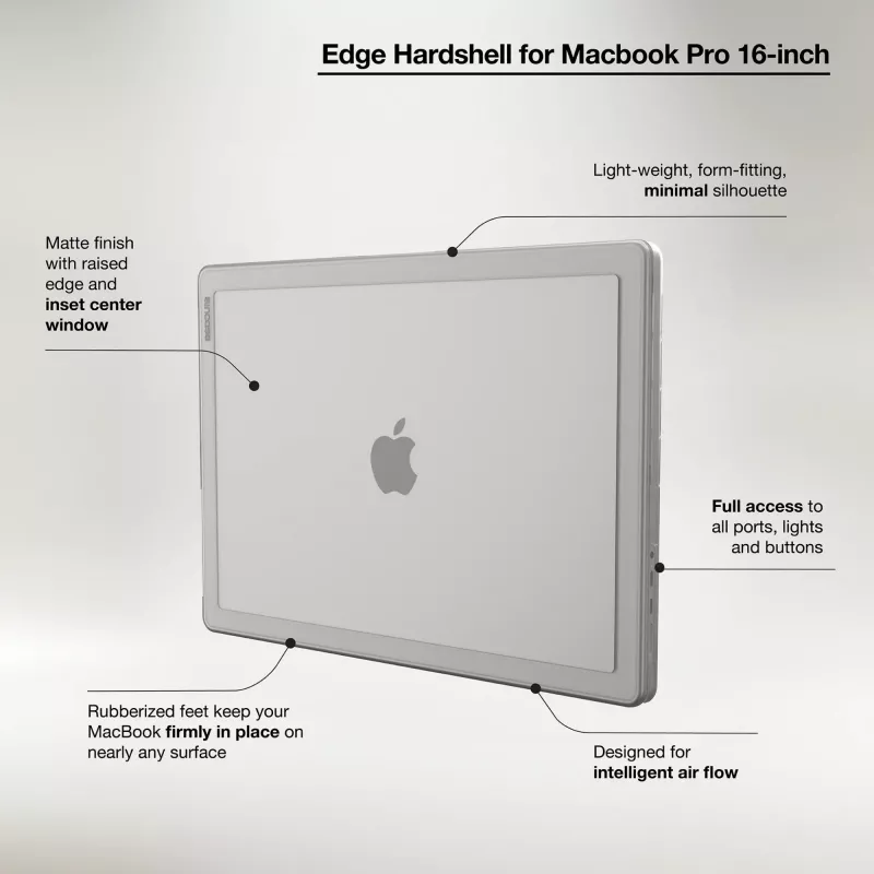 Incase Edge Hardshell Case ar Makrolon® 16 collu MacBook Pro (M1-M4, 2021-2024)