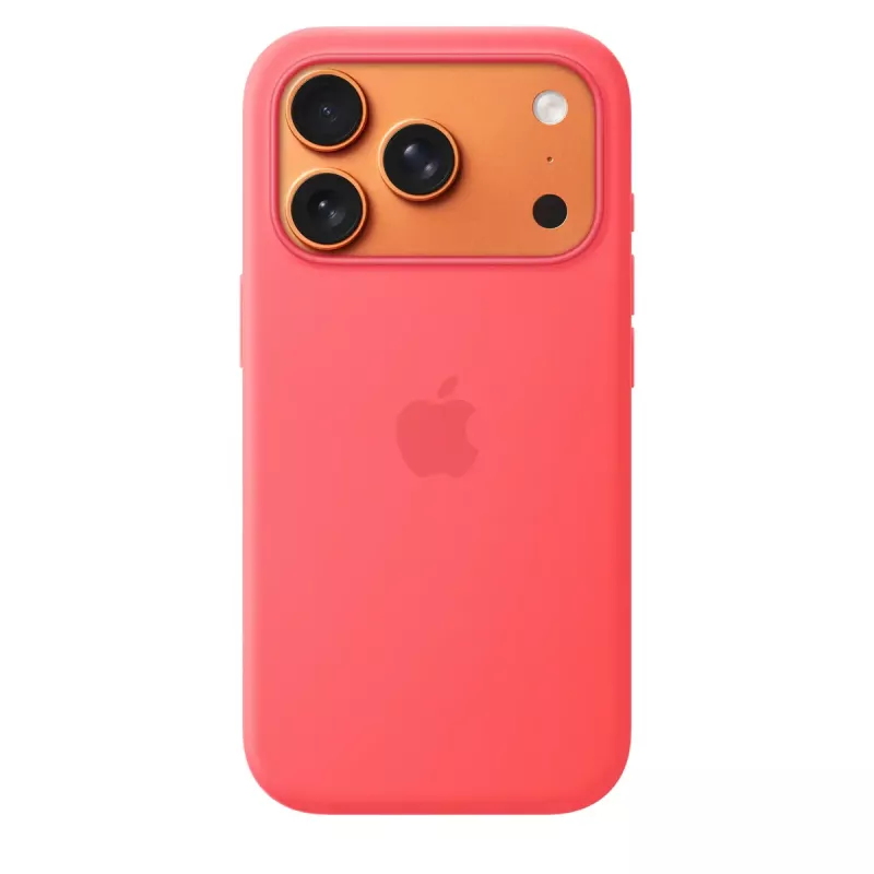 Silikona maciņš ar MagSafe Apple iPhone 17 Pro — Bright Guava (sarkans) — Vāciņš, piemērots 16 cm (6,3 collu)