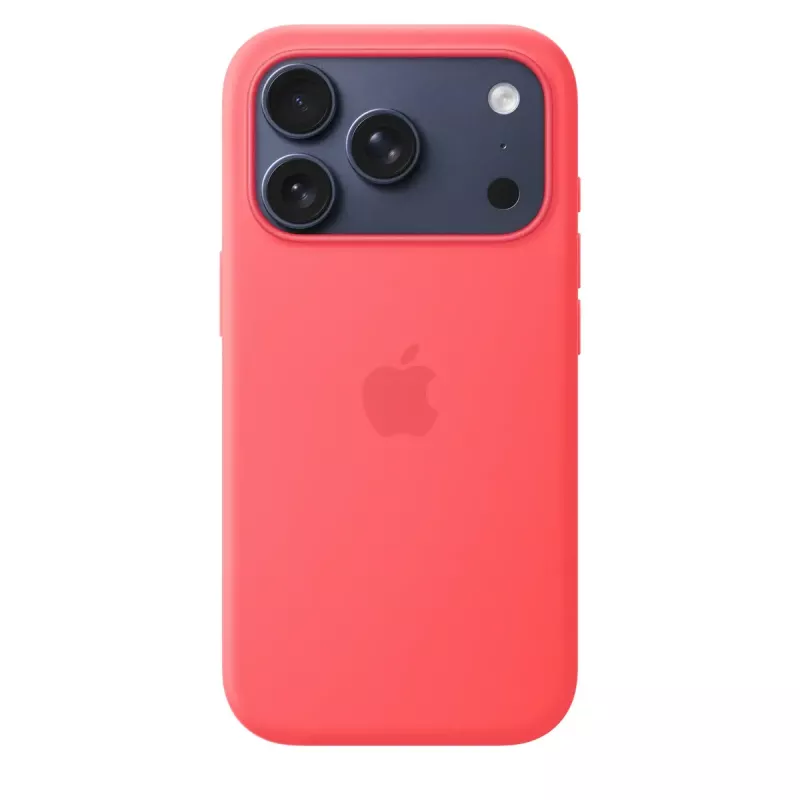 Silikona maciņš ar MagSafe Apple iPhone 17 Pro — Bright Guava (sarkans) — Vāciņš, piemērots 16 cm (6,3 collu)