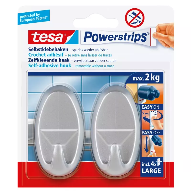 Dvieļu āķis TESA Large Oval