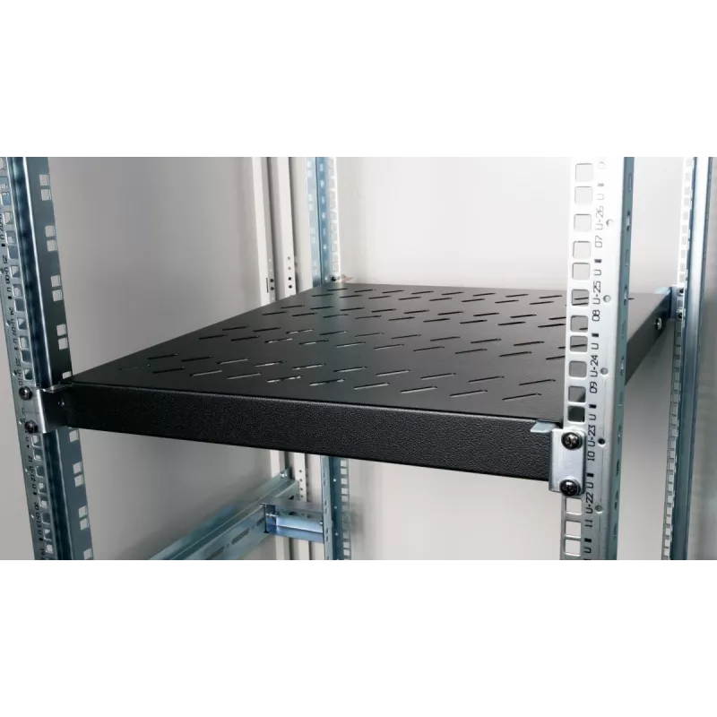 Plaukts statīvam Equip Variable Shelf 19 inch 1U 500 mm melns