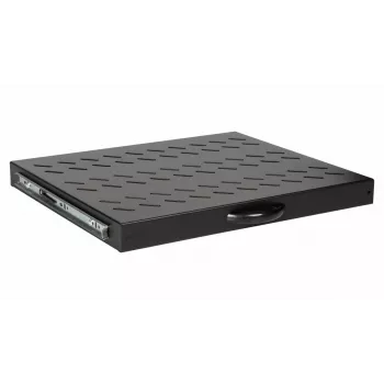 Equip bīdāmais plaukts 19 inch, 1U, 600MM, melns