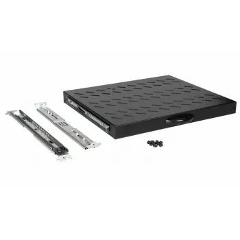 Equip bīdāmais plaukts 19 inch, 1U, 600MM, melns
