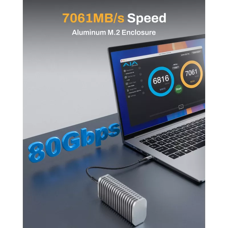 TerraMaster D1 SSD Pro SSD korpuss Alumīnijs M.2
