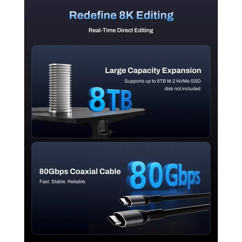 TerraMaster D1 SSD Pro SSD korpuss Alumīnijs M.2