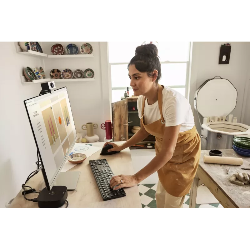 HP 455 Programmējama bezvadu tastatūra, pilna izmēra (100%), bezvadu, RF bezvadu, membrānas, melna