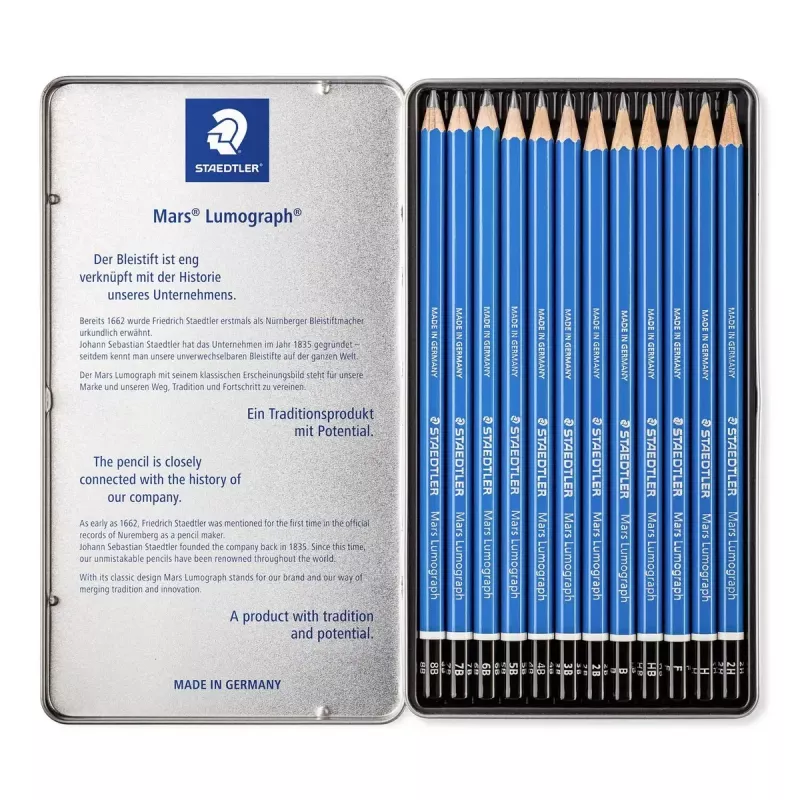 Zīmuļi Staedtler Mars Lumograph 100 12 gab.