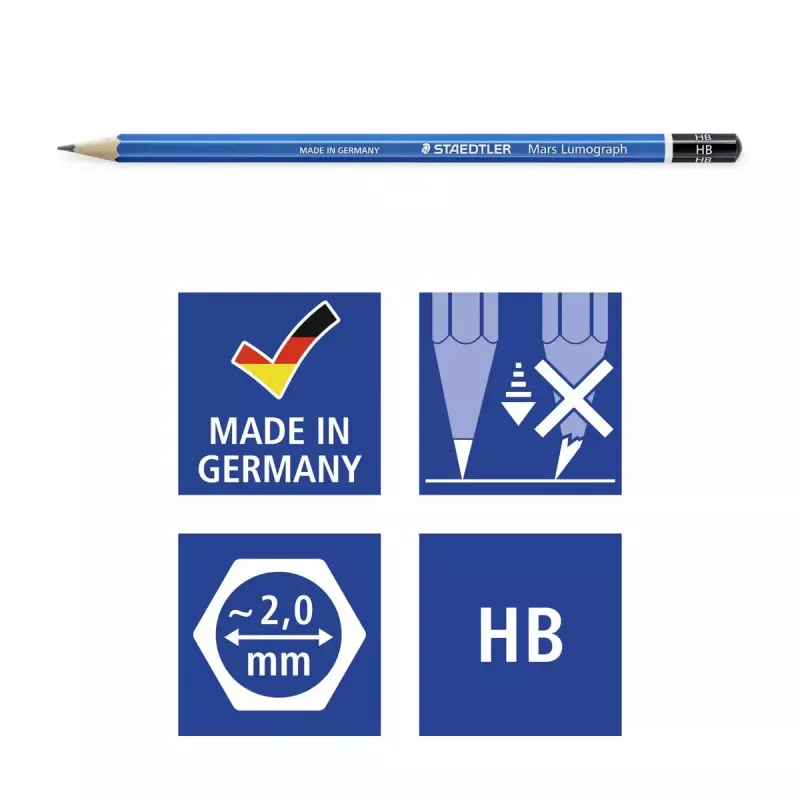 Zīmuļi Staedtler Mars Lumograph 100 12 gab.