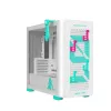 PC korpuss ASUS A23 Hatsune Miku Edition — micro ATX / Mini-ITX, atbalsta 120/140 mm ventilatorus, 2,5 collu un 3,5 collu diskus, tirkīzzils/balts