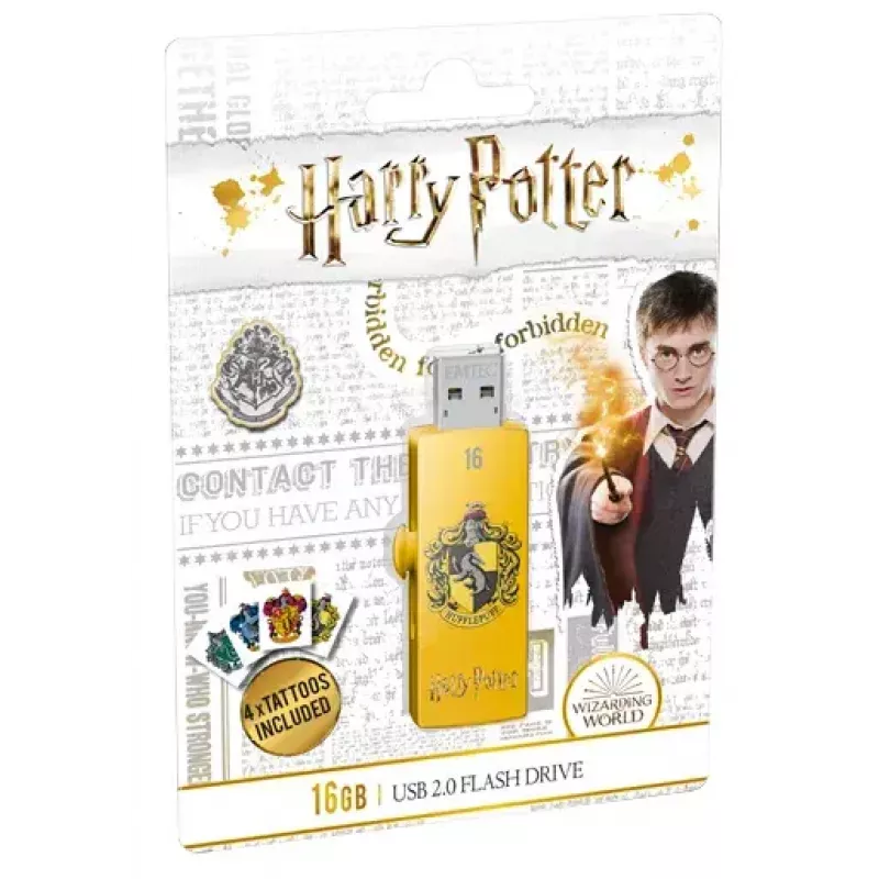 USB zibatmiņa EMTEC M730 Harry Potter 16 GB USB Type-A 2.0 dzeltena, slīdforma faktors