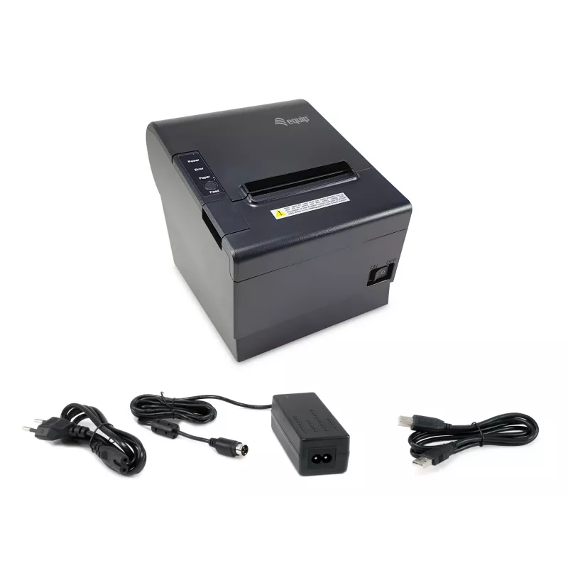 Equip 80 mm termālais POS kvīšu printeris ar automātisko griezēju, USB/kases atvilktnes pieslēgums