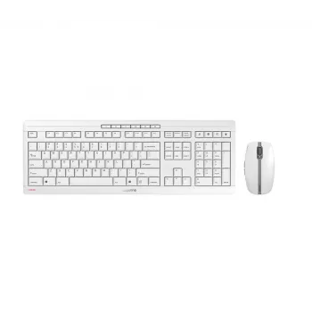 CHERRY Stream Desktop tastatūra Pele iekļauta Birojs RF Bezvadu QWERTY US angļu Pelēks