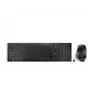 CHERRY DW 9500 plāns tastatūra Peles komplektā Universāls RF Wireless + Bluetooth AZERTY Beļģu Melna, Pelēka