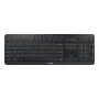 CHERRY Stream tastatūra Ultimate — pilna izmēra USB, RF bezvadu un Bluetooth tastatūra, QWERTY angļu valodā, LED fona apgaismojums, melna