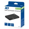 ACT USB 3.0 karšu lasītājs AC6370 CF MMC MS Duo MicroSD SDHC Melns