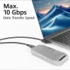 ACT USB 3.0 10Gbps 60W USB Type-C (taisns) uz USB Type-C (kreisais/labais leņķis) kabelis, 0,5 metri