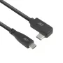 ACT USB 3.0 10Gbps 60W USB Type-C (taisns) uz USB Type-C (kreisā/labā leņķī) kabelis, 3 metri