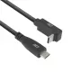 ACT USB 3.0 10Gbps 60W USB Type-C (taisns) uz USB Type-C (augšup/lejup leņķveida) Kabelis, 2 metri
