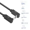 ACT USB 3.0 10Gbps 60W USB Type-C (augšup/vērsta leņķī) uz USB Type-C (augšup/vērsta leņķī) kabelis, 0,5 metri