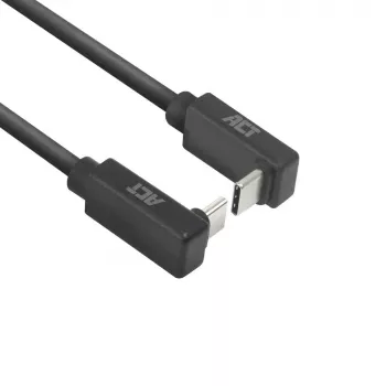 ACT USB 3.0 10Gbps 60W USB Type-C (augšup/lejup vērsts) uz USB Type-C (augšup/lejup vērsts) kabelis, 1 metrs