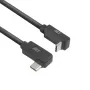 ACT USB 3.0 10Gbps 60W USB Type-C (kreisais/labais leņķis) uz USB Type-C (augšup/lejup leņķis) kabelis, 0.5 metri