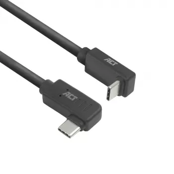 ACT USB 3.0 10Gbps 60W USB Type-C (kreisais/labais leņķis) uz USB Type-C (augšup/lejup vērsts leņķis) kabelis, 1 metrs