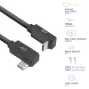 ACT USB 3.0 10Gbps 60W USB Type-C (kreisais/labais leņķis) uz USB Type-C (augšup/lejup vērsts leņķis) kabelis, 1 metrs