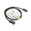 ACT USB 3.0 10Gbps 60W USB Type-C (kreisā/labā leņķī) uz USB Type-C (augšup/lejup vērsts leņķis) kabelis, 2 metri