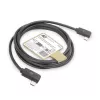 ACT USB 3.0 10Gbps 60W USB Type-C (kreisā/labā leņķa) uz USB Type-C (kreisā/labā leņķa) kabelis, 0,5 m