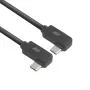 ACT USB 3.0 10Gbps 60W USB Type-C (kreisi/labi leņķots) uz USB Type-C (kreisi/labi leņķots) kabelis, 1 metrs