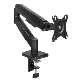 Monitora statīvs ACT 35 collu ekrāniem, gāzes atspere, viena monitora, skavas/caurumu stiprinājums, līdz 9 kg, VESA 75x75–100x100, slīpums ±45°, melns