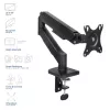 Monitora statīvs ACT 35 collu ekrāniem, gāzes atspere, viena monitora, skavas/caurumu stiprinājums, līdz 9 kg, VESA 75x75–100x100, slīpums ±45°, melns