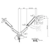 ACT monitora svira 35 collas, gāzes atspere, 2 monitori, Essentials, skava/caurums, 18 kg, 43,2 cm (17 collas), 88,9 cm (35 collas), 100 x 100 mm, melna