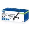 ACT monitora svira 35 collas, gāzes atspere, 2 monitori, Essentials, skava/caurums, 18 kg, 43,2 cm (17 collas), 88,9 cm (35 collas), 100 x 100 mm, melna