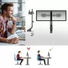ACT Dual monitoru rokas biroja ātra augstuma regulēšana Skava/caurumstiprinājums 14 kg