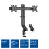 ACT Dual monitoru rokas biroja ātra augstuma regulēšana Skava/caurumstiprinājums 14 kg