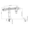 ACT Dual monitoru rokas biroja ātra augstuma regulēšana Skava/caurumstiprinājums 14 kg