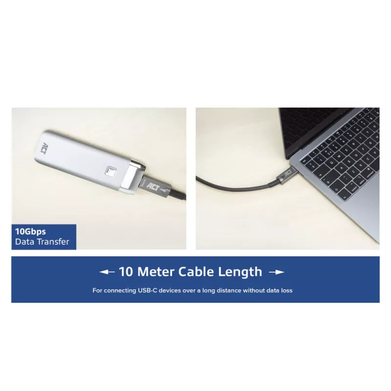ACT USB-C 3.2 Gen2 Active Optical kabelis (AOC) savienojuma kabelis, 3m