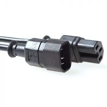 ACT Powercord C14 - C15 melns 2 m