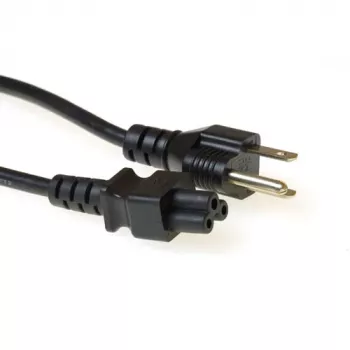 Barošanas vads ACT Powercord ASV kontaktdakša - C5 melns 1,8 m