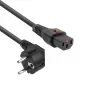 ACT Powercord CEE 7/7 vīr. (leņķveida) - C13 IEC Lock melns 5 m, EL269S