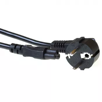 ACT Powercord strāvas savienotājs CEE 7/7 vīrišķais (leņķveida) - C5 melns 0.5 m
