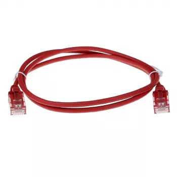 ACT sarkans 10 metru LSZH U/UTP CAT6 datacentra plāns komutācijas kabelis ar aizsargātiem RJ45 savienotājiem