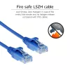 ACT zils 1,5 m LSZH U/UTP CAT6 datu centra plānprofila komutācijas kabelis ar aizsargātiem RJ45 savienotājiem