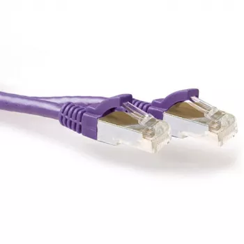 ACT Purple 2.00 meter SFTP CAT6A komutācijas kabelis snagless with RJ45 connectors